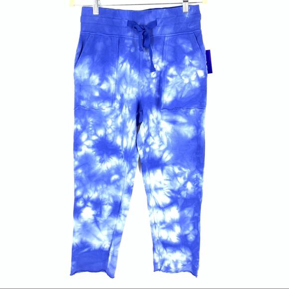 JoyLab Blue Tie Dye Crop Jogger Pants Size Small NWT - Picture 3 of 9